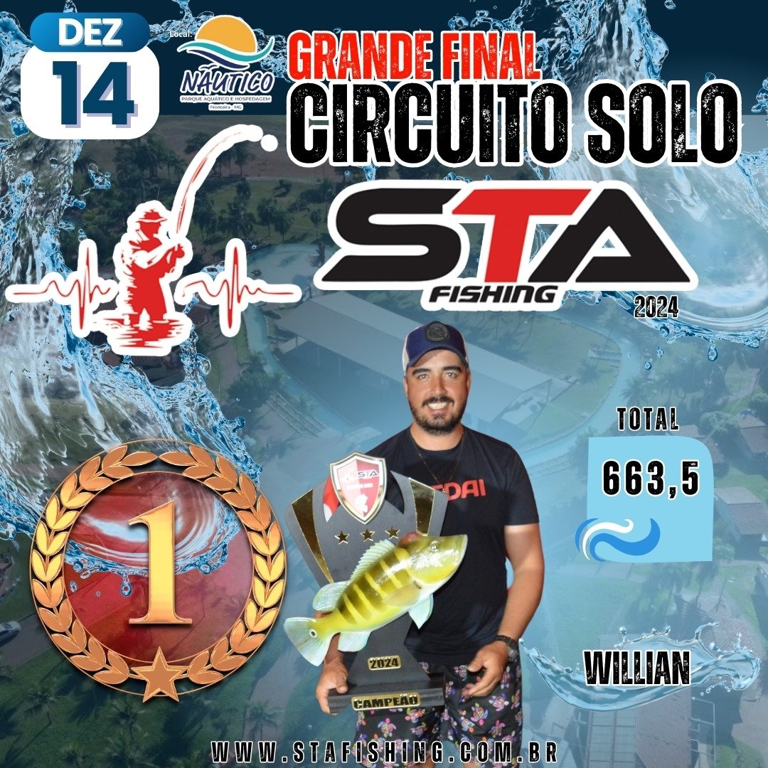 Classificação FINAL do 1º Circuito STA FISHING SOLO 2024